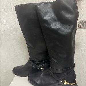 Ralph Lauren Black Leather Boots